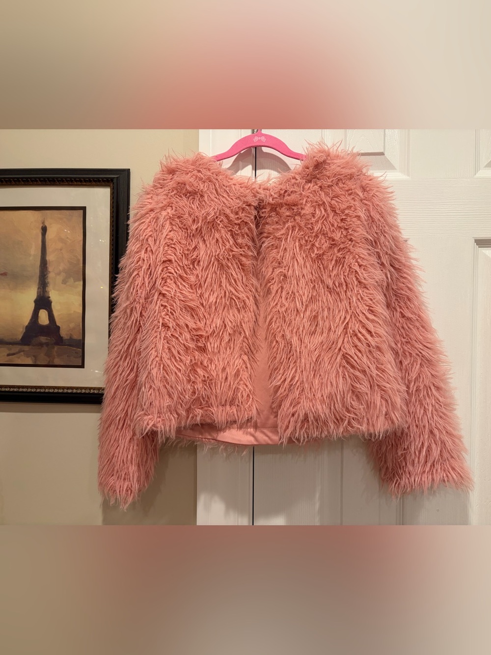 H&M Girls' Pink Faux Fur Jacket 🎀🌸💖